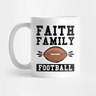 Faith Family Football Mug